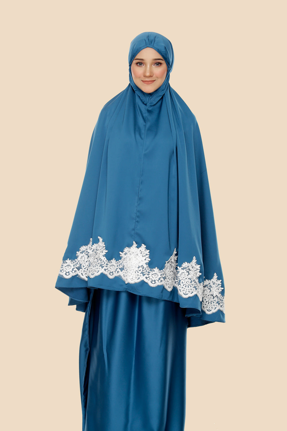 Exclusive Aisyah Telekung in Chanson Blue
