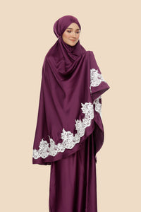 Exclusive Aisyah Telekung in Lavender Purple