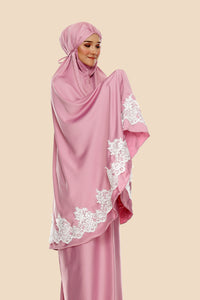 Exclusive Aisyah Telekung in Rossy Pink